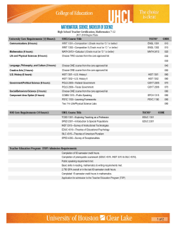 MATHEMATICAL SCIENCE, BACHELOR OF SCIENCE