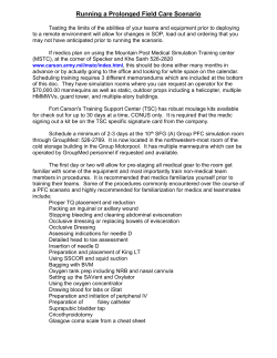 One way to run a Prolonged Field Care Scenario with references