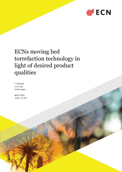 ECNs moving bed torrefaction technology in light of desired product