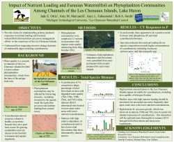 Impact of Nutrient Loading and Eurasian Watermilfoil on