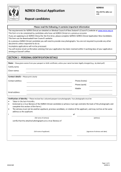 NZREX Clinical Application - Medical Council of New Zealand