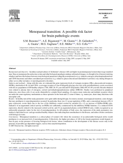 Menopausal transition: A possible risk factor for brain pathologic