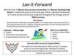 Lax-it Forward - Warren Area Lacrosse Association