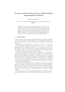 (and Lack Thereof) for Graph Coloring Approximation Problems