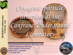 Cryogenic particle detection at the Canfranc Underground Laboratory