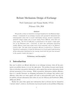 Robust Mechanism Design of Exchange