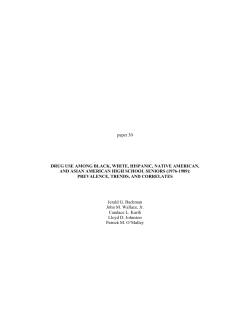 paper 30 DRUG USE AMONG BLACK, WHITE, HISPANIC, NATIVE