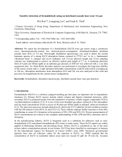 Sensitive detection of formaldehyde using an interband cascade