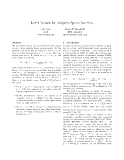 Lower Bounds for Adaptive Sparse Recovery