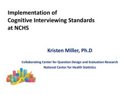 CDC Presentation - Washington Statistical Society