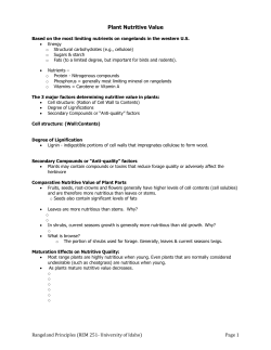 Forage Values of Range Plants Noteguide