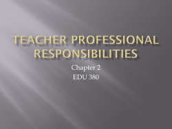 Teacher Professional Responsibilities