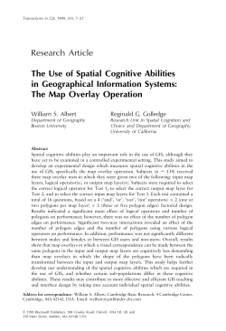 The Use of Spatial Cognitive Abilities in Geographical Information