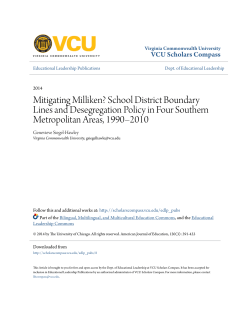 School District Boundary Lines and Desegregation Policy in Four