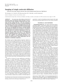Imaging of single molecule diffusion - ENS-phys