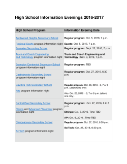 high school open house 2016