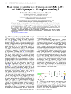 High-energy terahertz pulses from organic crystals