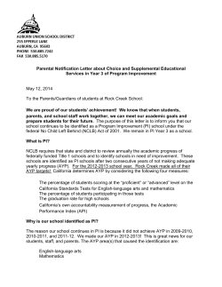 Parental Notification Letter about Choice and Supplemental
