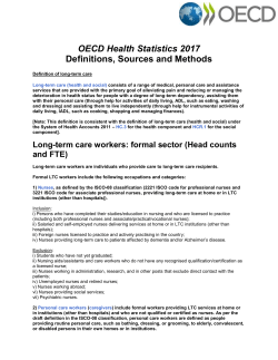 Long-term care workers in the formal sector