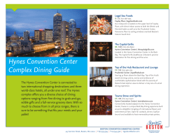 Hynes Convention Center Complex Dining Guide