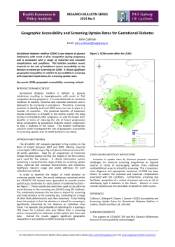Geographic Accessibility and Screening Uptake Rates