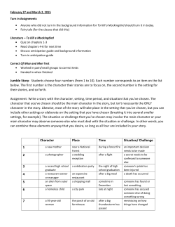 Jumble Story: Students choose four numbers
