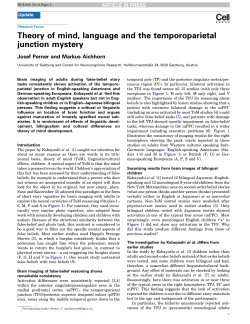 Theory of mind, language and the temporoparietal junction mystery