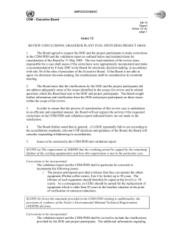 Annex 12 REVIEW CONCLUSIONS: GRANEROS PLANT FUEL