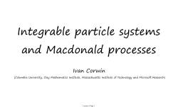 Lecture 2 - Columbia Math Department