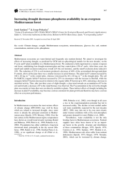 Increasing drought decreases phosphorus availability - CREAF