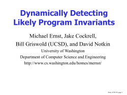 ICSE 1999 talk slides - University of Washington