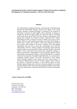 Literature review: mineral extraction [EBRD
