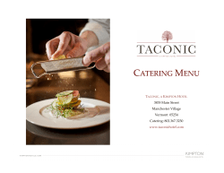 Break Menu - Taconic Hotel