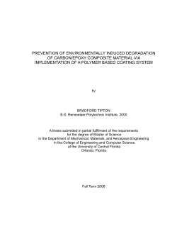 (uv) radiation induced degradation of carbon/epoxy