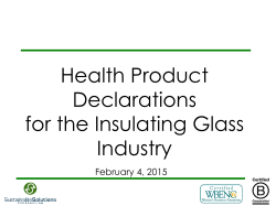 HPD Presentation 2-4.. - Insulating Glass Manufacturers Alliance