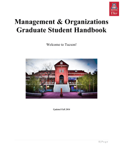 first year summer project - Department of Management and