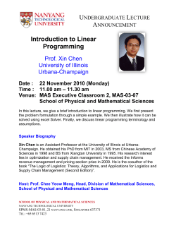 Introduction to Linear Programming