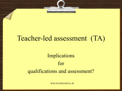 Teacher-led assessment (TA)