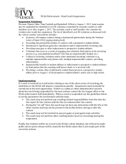 TOTM Compliance - Ivy League Sports