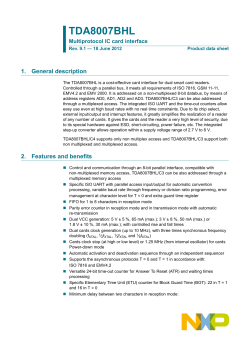 TDA8007BHL Multiprotocol IC card interface