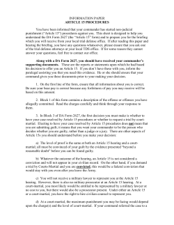 Article 15 UCMJ