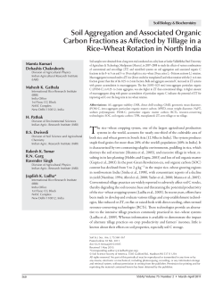 Soil Aggregation and Associated Organic Carbon Fractions