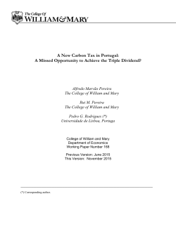 A New Carbon Tax in Portugal - College of William and Mary