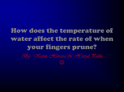 How does the temperature of water affect the rate of when your