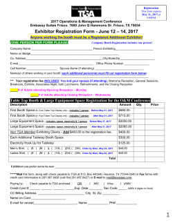 Exhibitor Registration Form