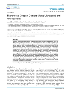 Theranostics Theranostic Oxygen Delivery Using Ultrasound and