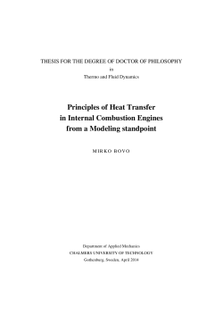 Principles of Heat Transfer in Internal Combustion Engines from a