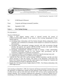 First Nations Strategy