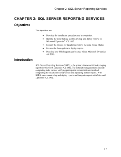 Integrate SSRS with Microsoft Dynamics AX 2012