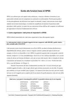 Guida alle funzioni base di SPSS